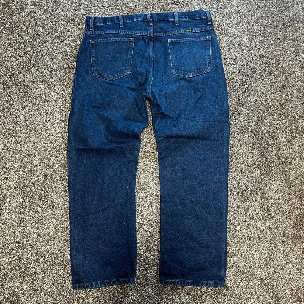 Wrangler Carpenter Jeans Mens 40x30 Blue Excellent Dark Wash Relaxed Fit